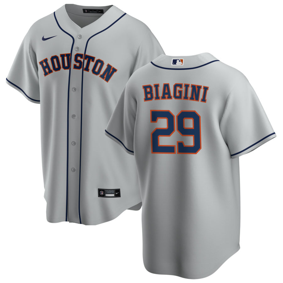 Nike Men #29 Joe Biagini Houston Astros Baseball Jerseys Sale-Gray